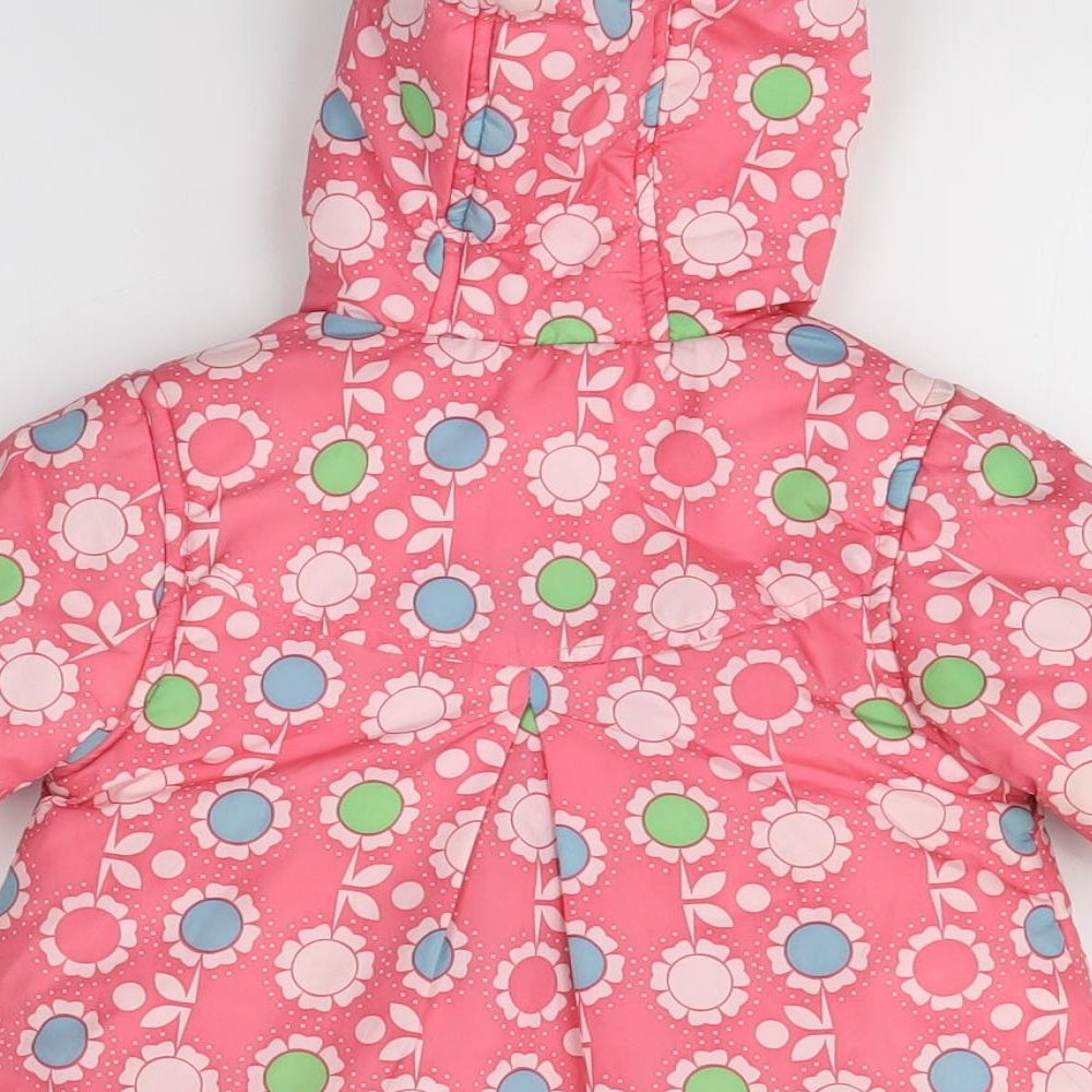 Blue Zoo Baby Pink Floral  Overcoat Coat Size 6-9 Months