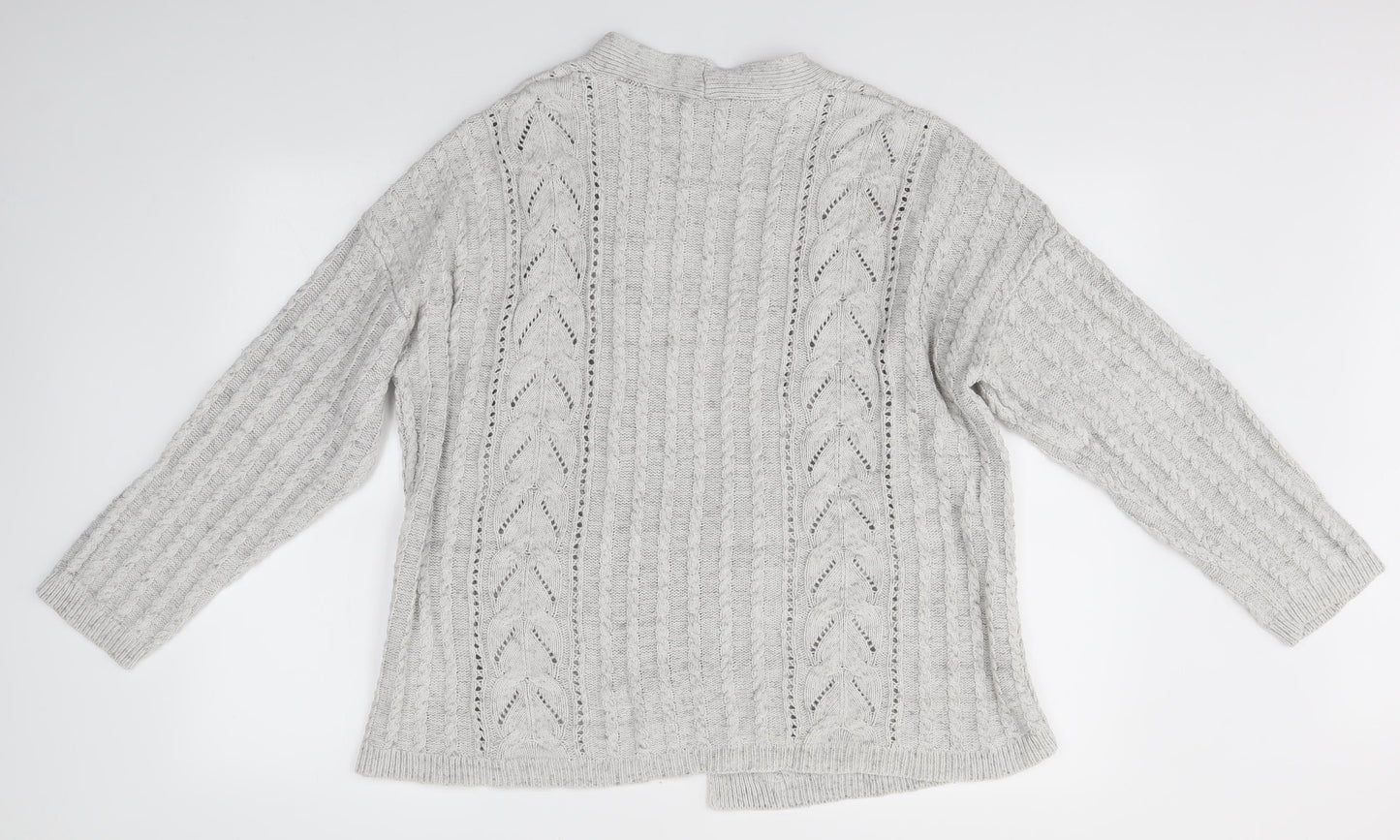 M&S Womens Grey   Cardigan Jumper Size 20