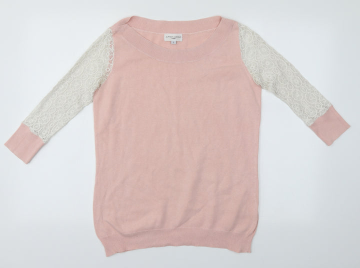 Almost Famous Womens Pink   Basic Blouse Size L
