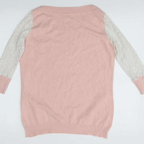Almost Famous Womens Pink   Basic Blouse Size L