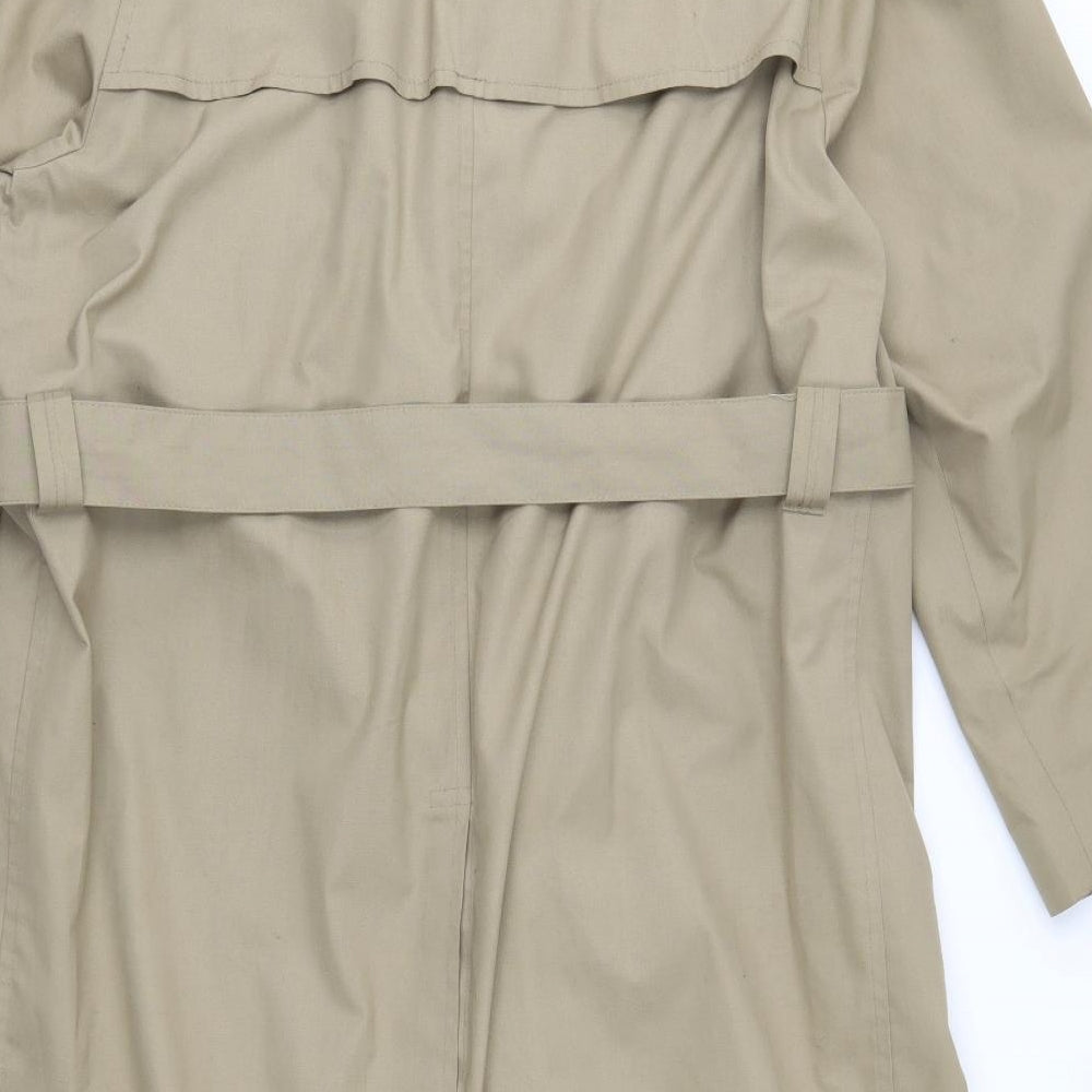 Hart Schaffner Marx Mens Beige   Trench Coat Coat Size 42