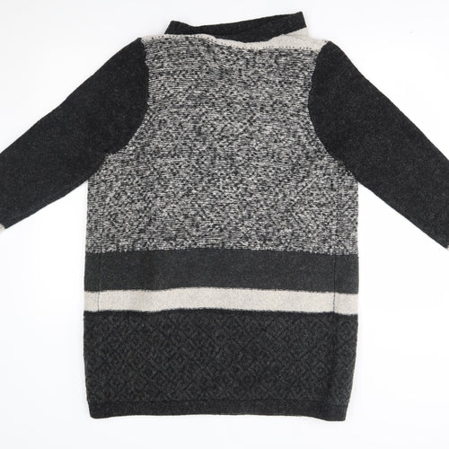 George Womens Grey Striped  Cardigan Jumper Size 14
