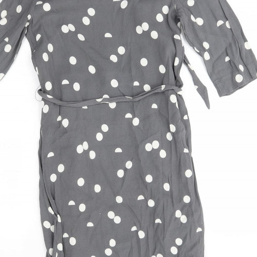selectewd Womens Grey Polka Dot  A-Line  Size 6