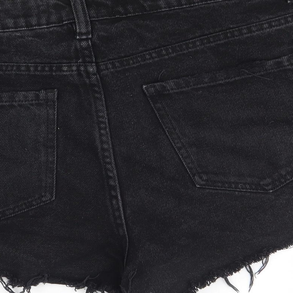New Look Womens Black  Denim Mom Shorts Size 14