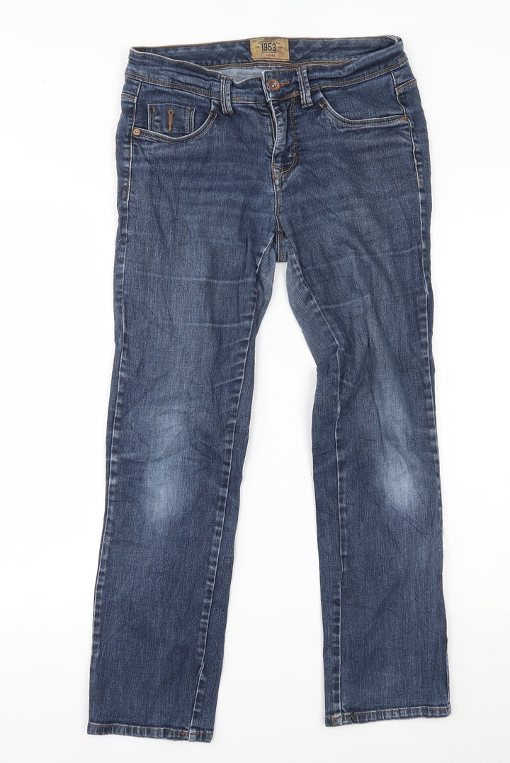 kappahl Womens Blue Straight Jeans Size 10 L28 in