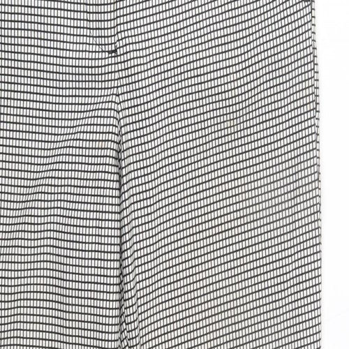 Zara Womens White Check  Trousers  Size 8 L27 in