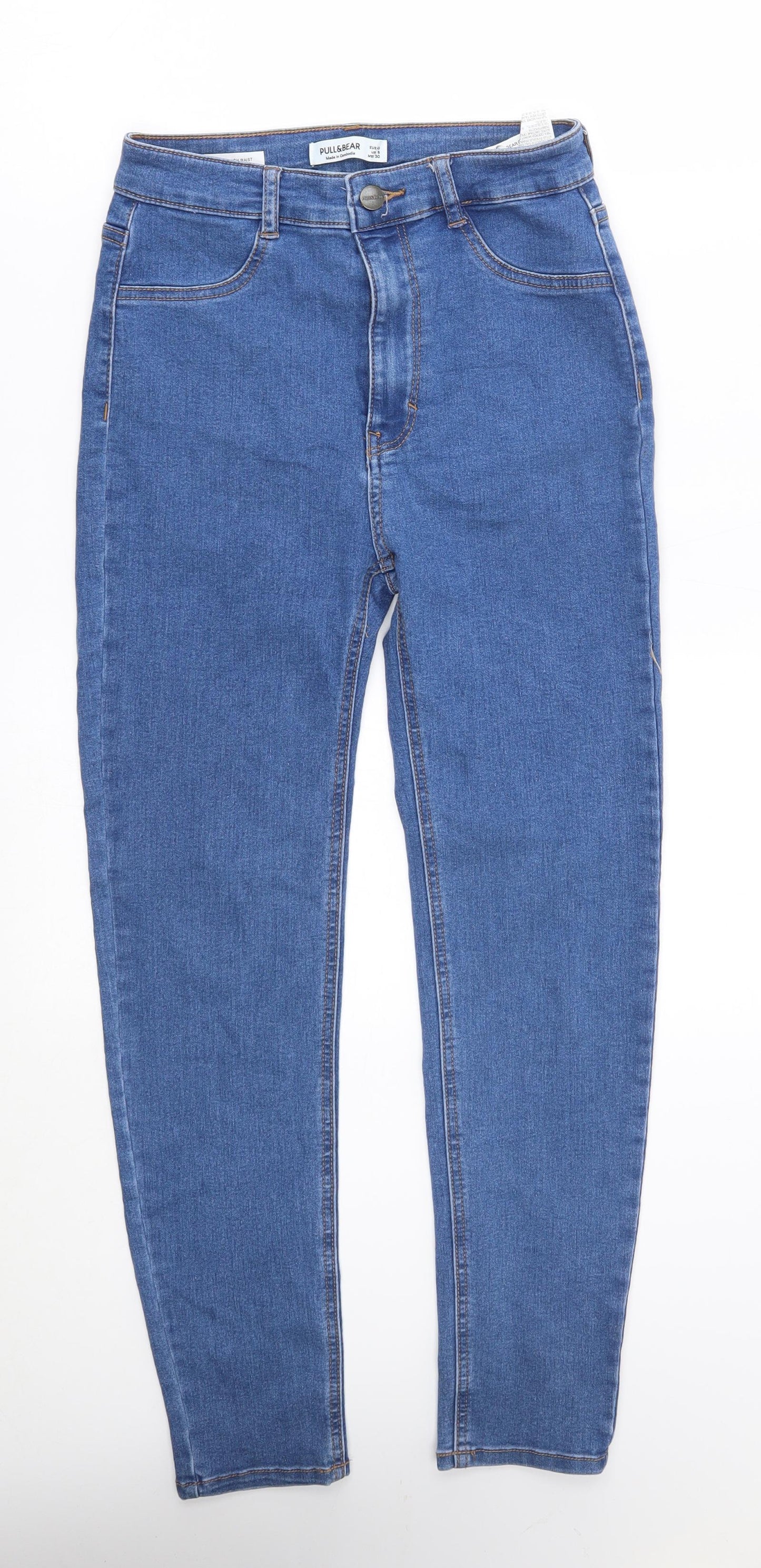 Pull & bear Womens Blue   Skinny Jeans Size 12 L26 in
