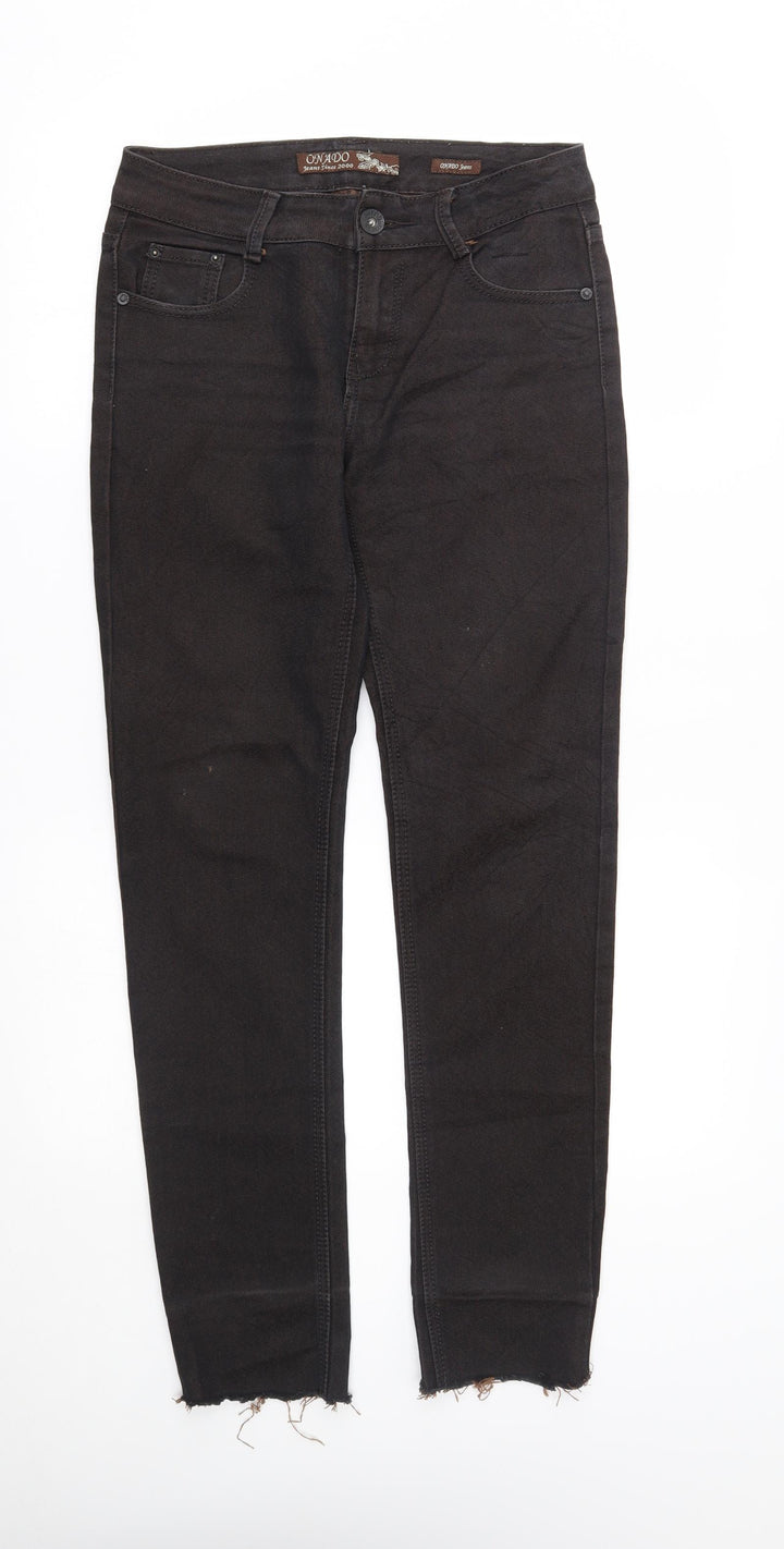 onado Womens Brown Straight Jeans Size 8 L30 in