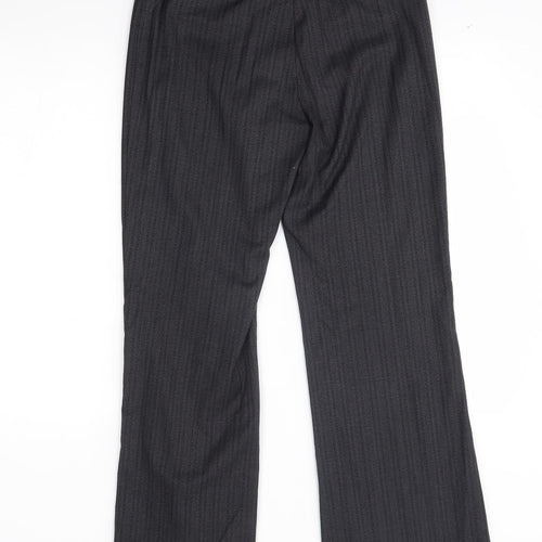 NEXT Womens Grey Striped  Trousers  Size 10 L30 in