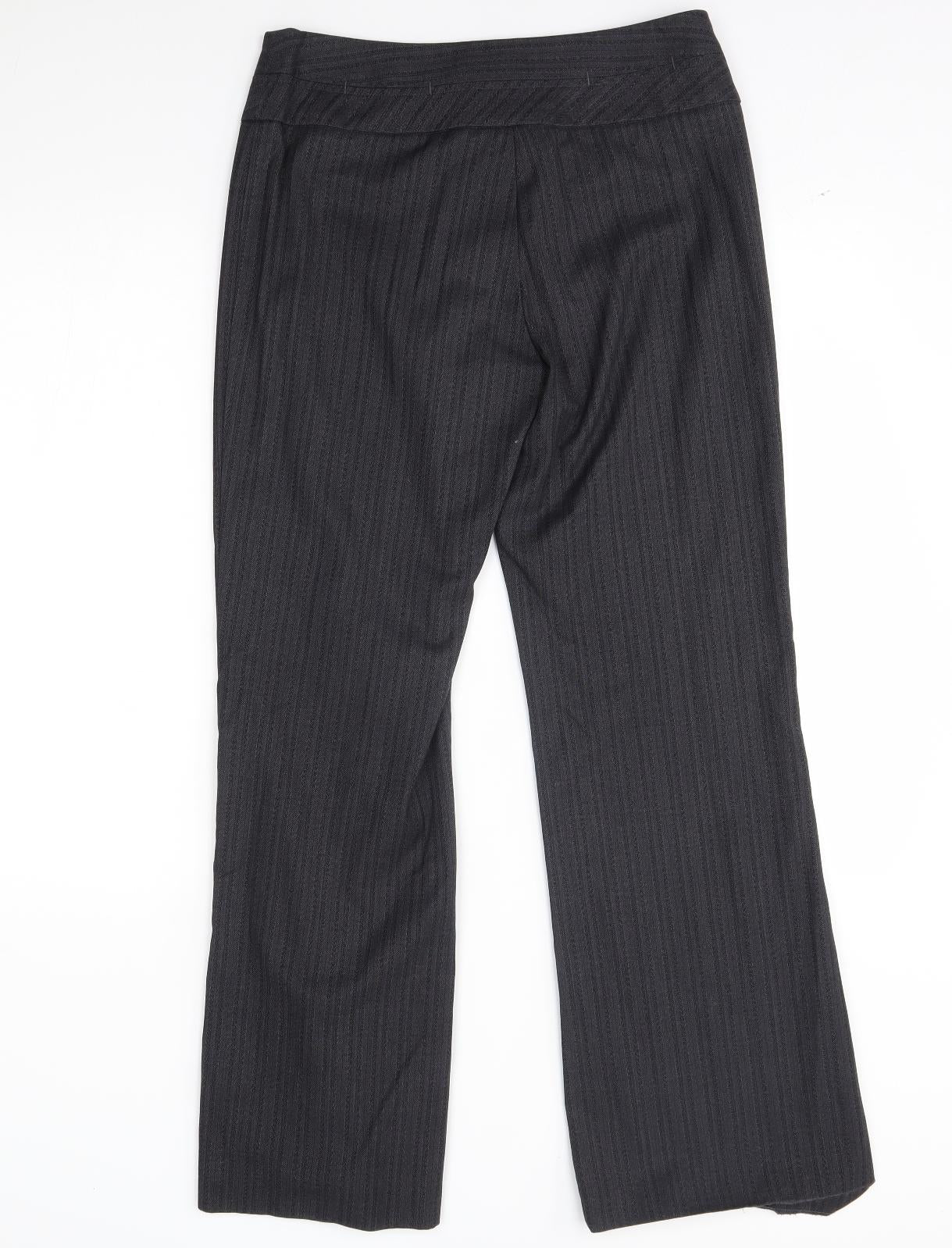NEXT Womens Grey Striped  Trousers  Size 10 L30 in