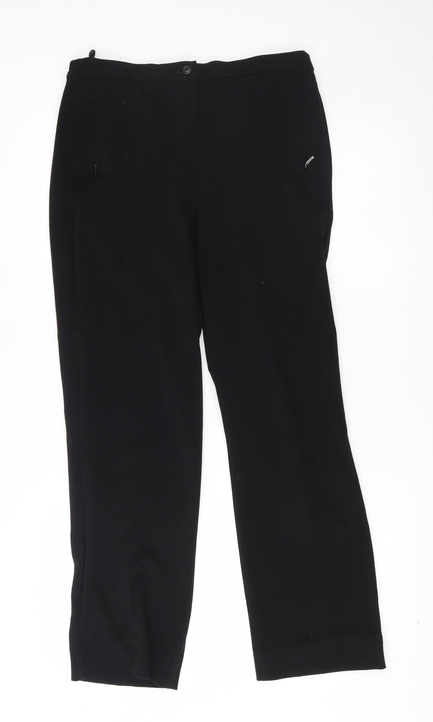 M&S Womens Black   Trousers  Size 10 L26 in
