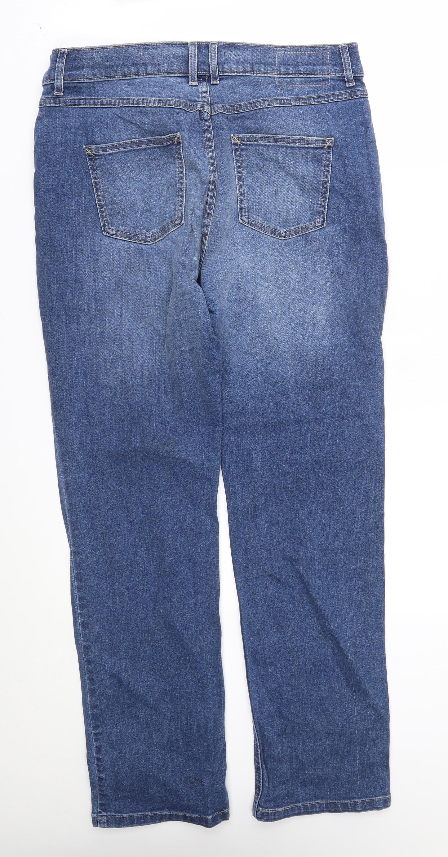 M&S Womens Blue   Straight Jeans Size 16 L31 in