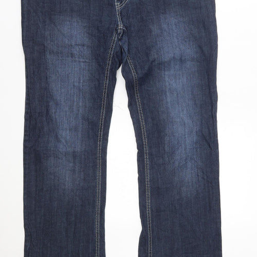 makpl Womens Blue   Bootcut Jeans Size XL L32 in