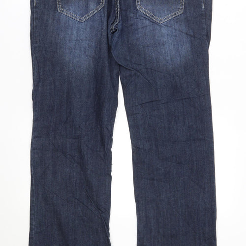 makpl Womens Blue   Bootcut Jeans Size XL L32 in