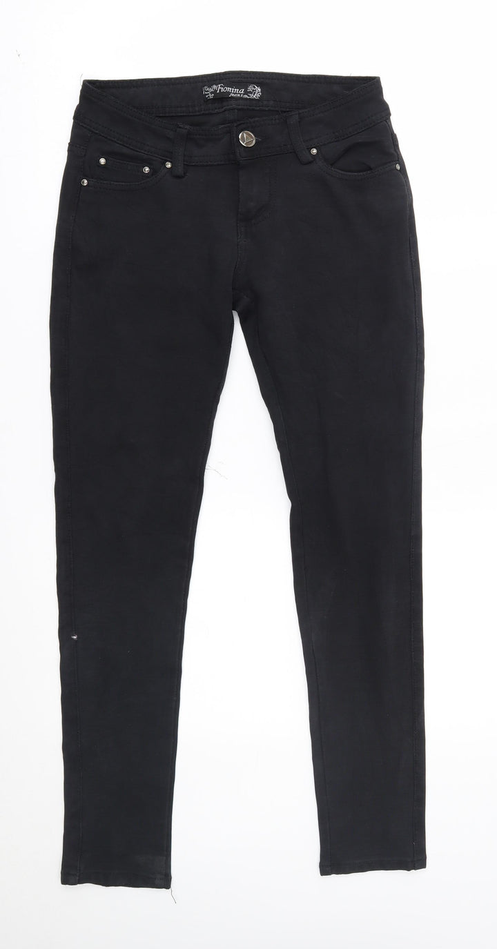 fionina Womens Black Skinny Jeans Size M L28 in