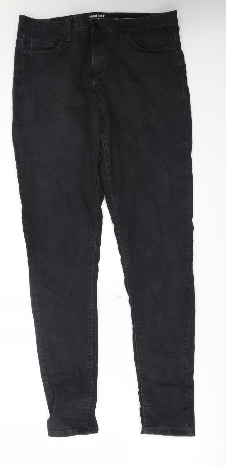 Clockhouse Womens Black Skinny Jeans Size 12 L28 in