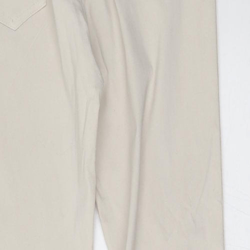 Preworn Womens Beige   Skinny Jeans Size 30 in L26 in - ring details