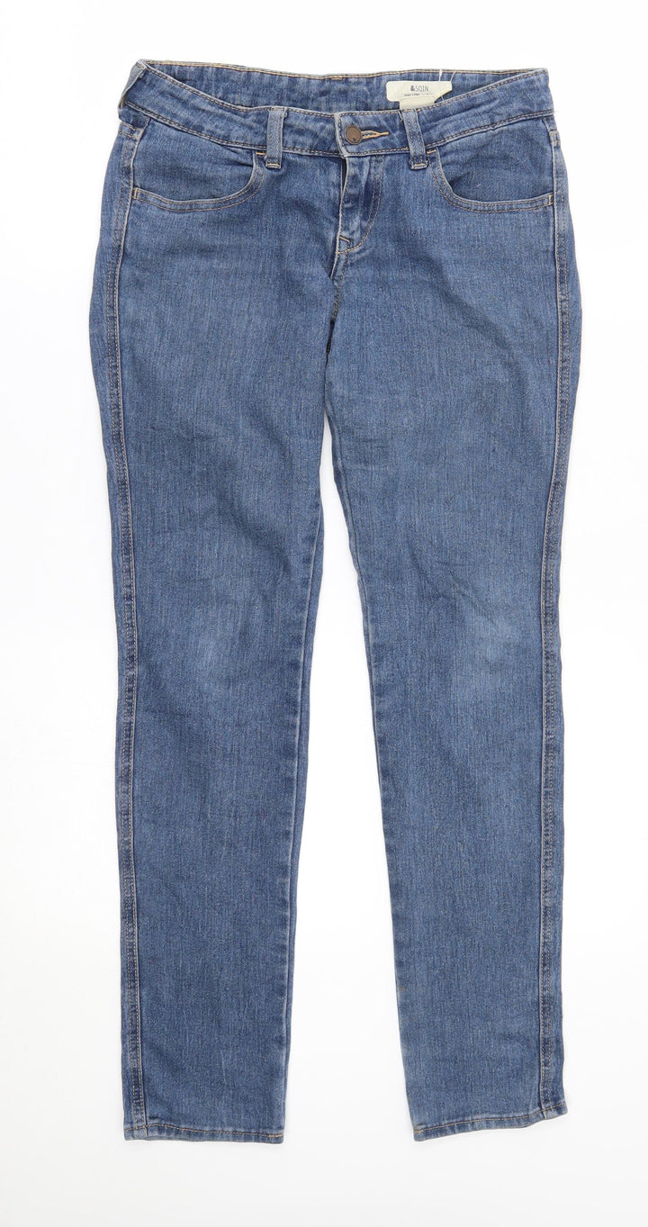 H&M Womens Blue Straight Jeans Size 26 in L30 in