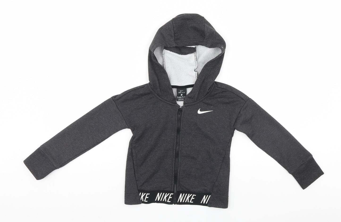 Nike Boys Grey   Full Zip Hoodie Size 7-8 Years