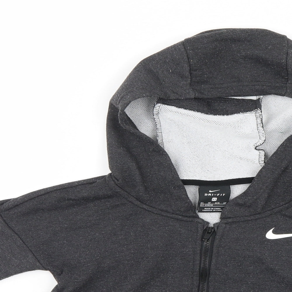 Nike Boys Grey   Full Zip Hoodie Size 7-8 Years