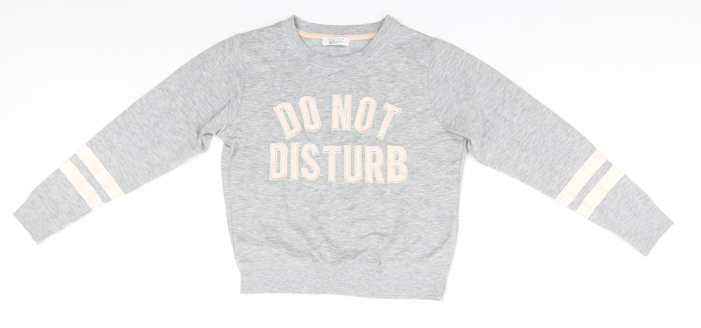 New Look Boys Grey   Pullover Jumper Size S  - Do Not Disturb