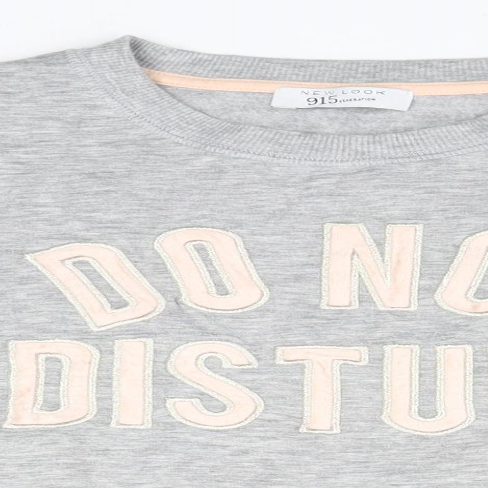 New Look Boys Grey   Pullover Jumper Size S  - Do Not Disturb