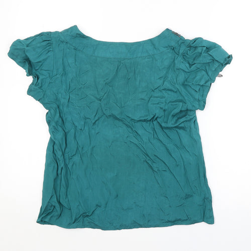 ET VOUS Womens Blue   Basic Blouse Size 10