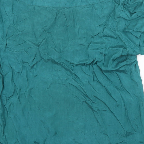 ET VOUS Womens Blue   Basic Blouse Size 10