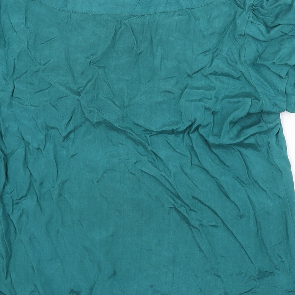 ET VOUS Womens Blue   Basic Blouse Size 10