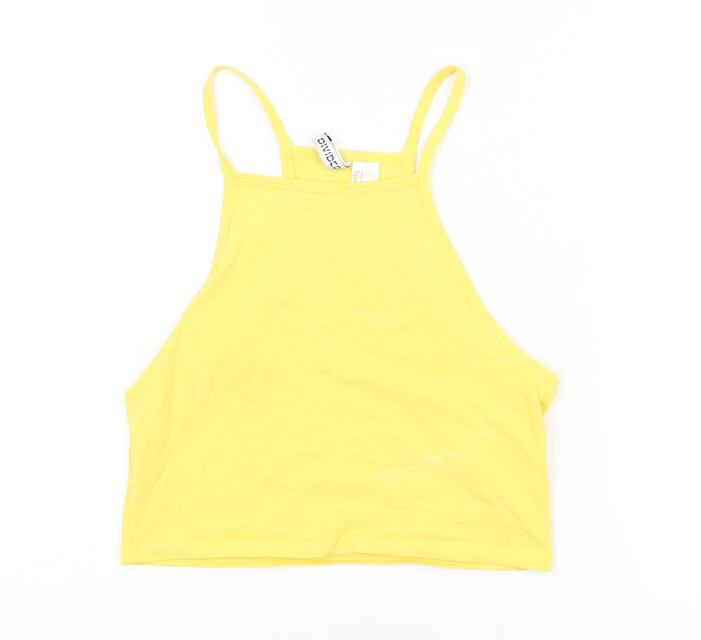 H&M Womens Yellow   Cropped Tank Size S