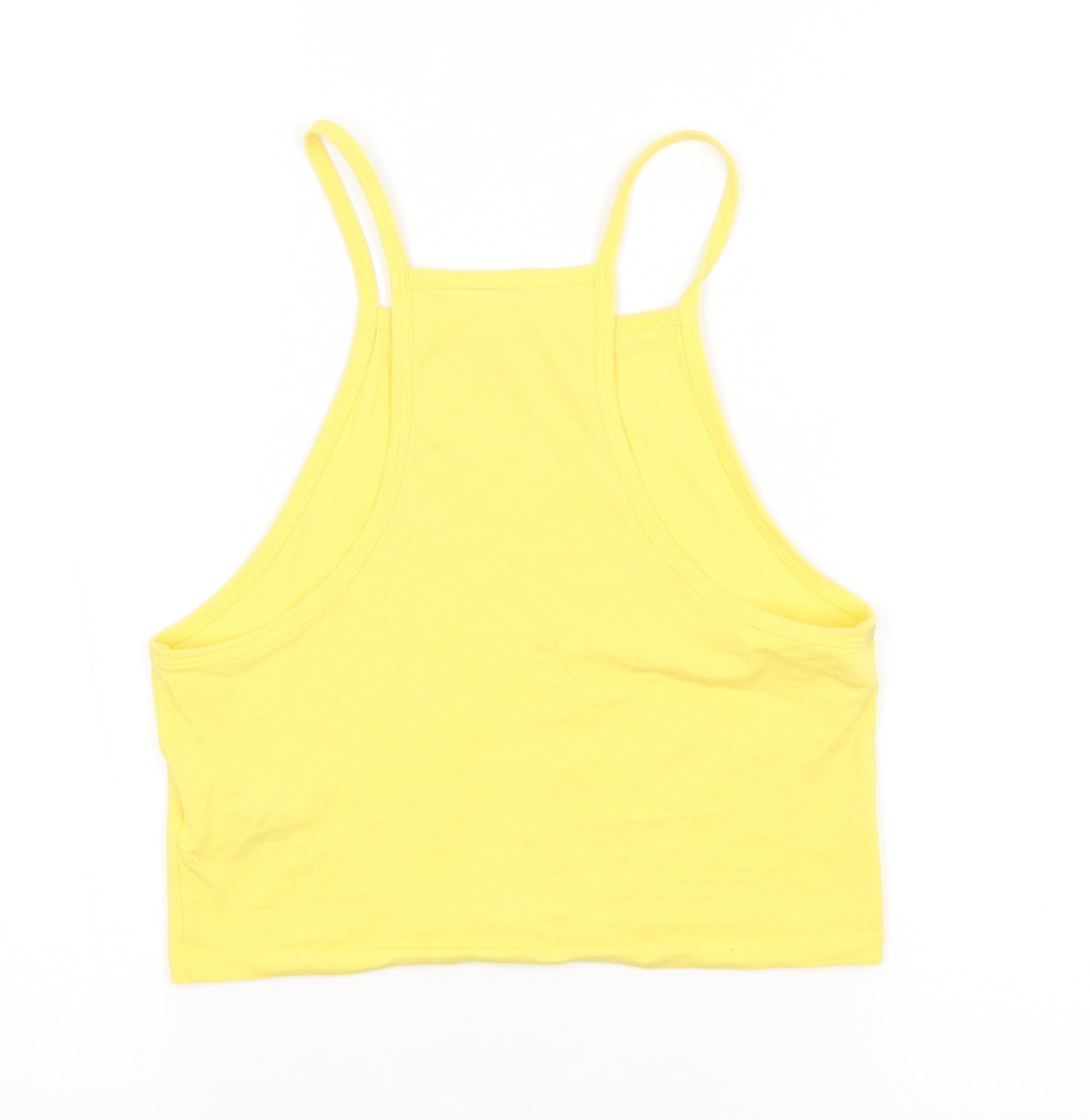 H&M Womens Yellow   Cropped Tank Size S