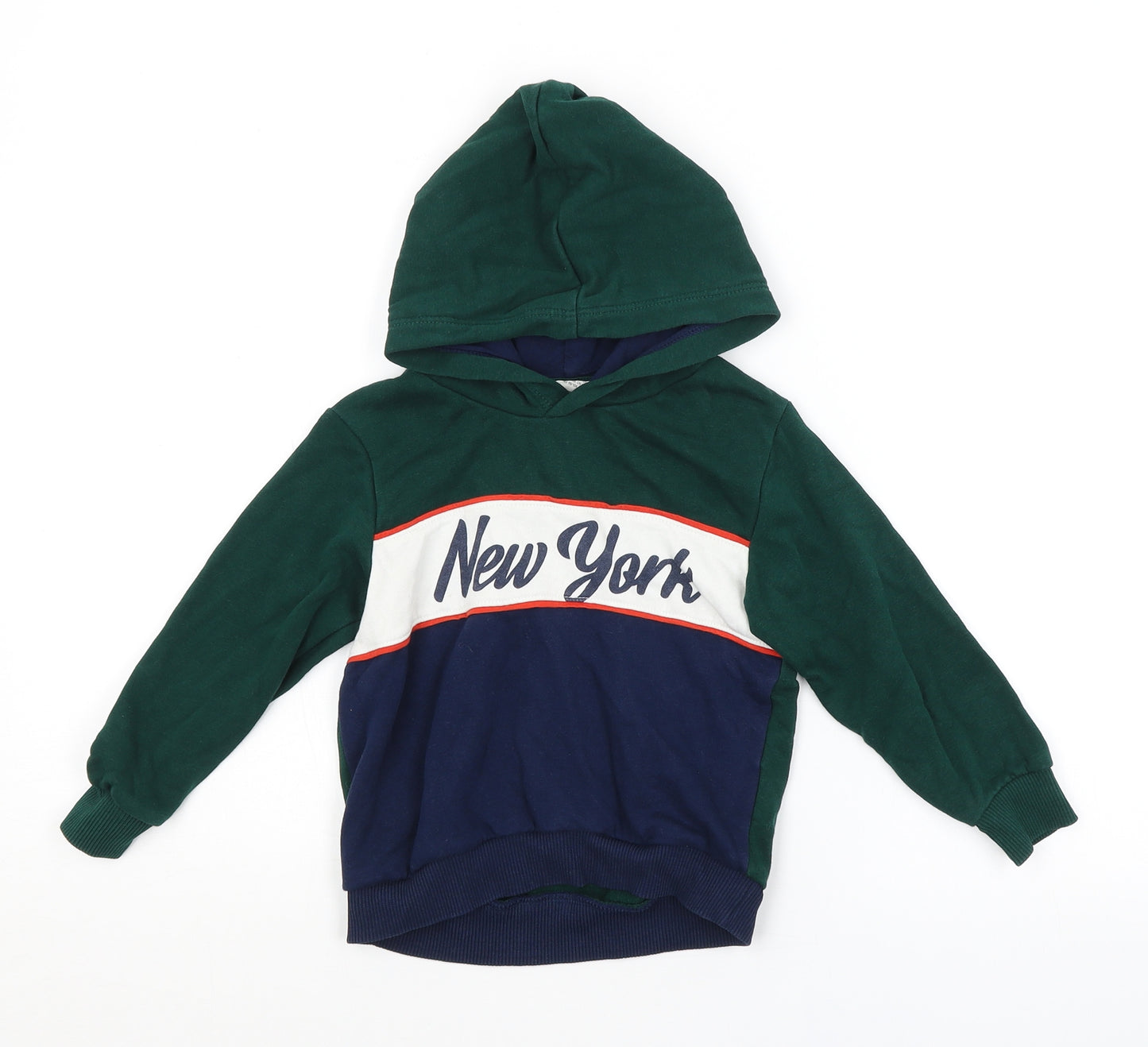 H&M Boys Green   Pullover Hoodie Size 3-4 Years