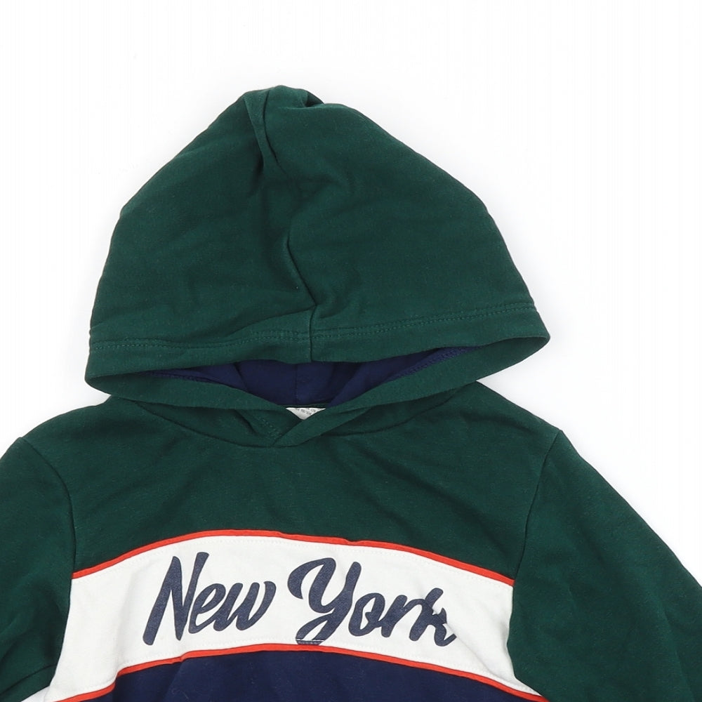 H&M Boys Green   Pullover Hoodie Size 3-4 Years