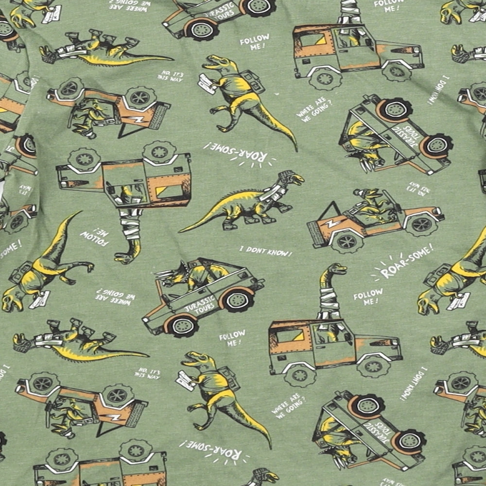 Nutmeg Boys Green Animal Print  Basic T-Shirt Size 3-4 Years