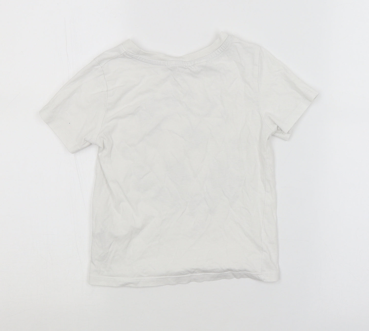 H&M Boys White   Basic T-Shirt Size 3-4 Years