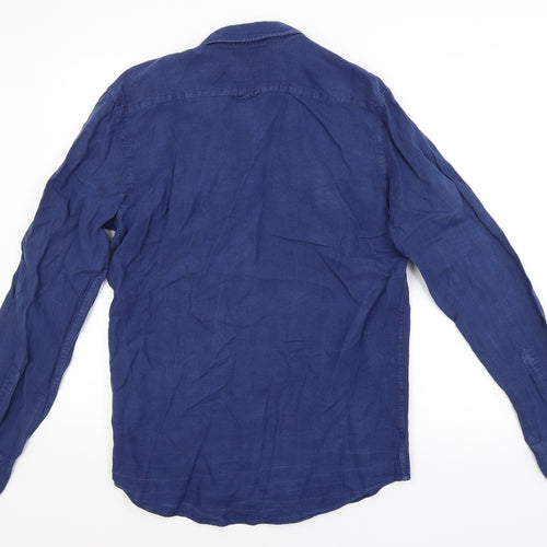 Massimo Dutti Mens Blue    Dress Shirt Size M