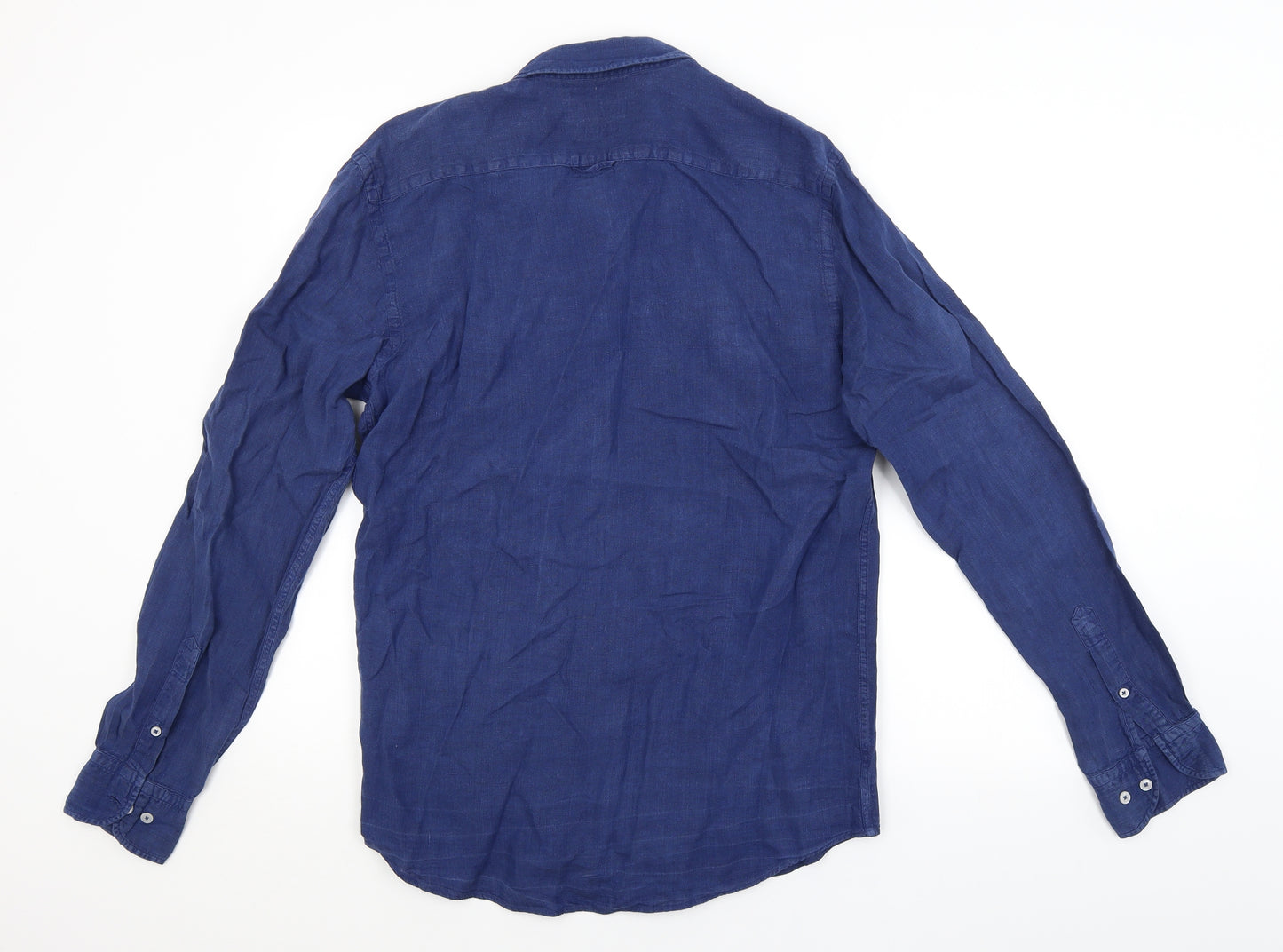 Massimo Dutti Mens Blue    Dress Shirt Size M