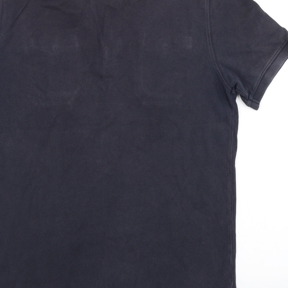 Massimo Dutti Mens Blue    Polo Size L