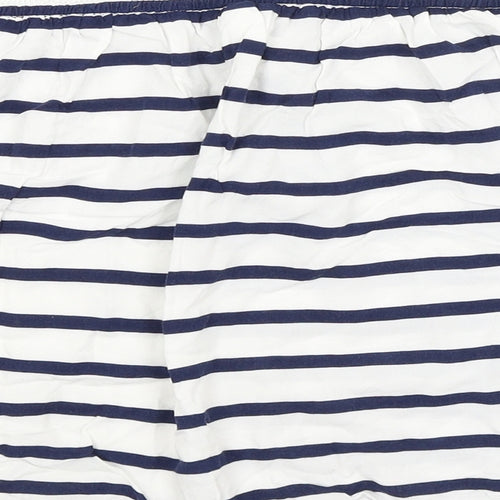 H&M Womens White Striped  A-Line Skirt Size 16