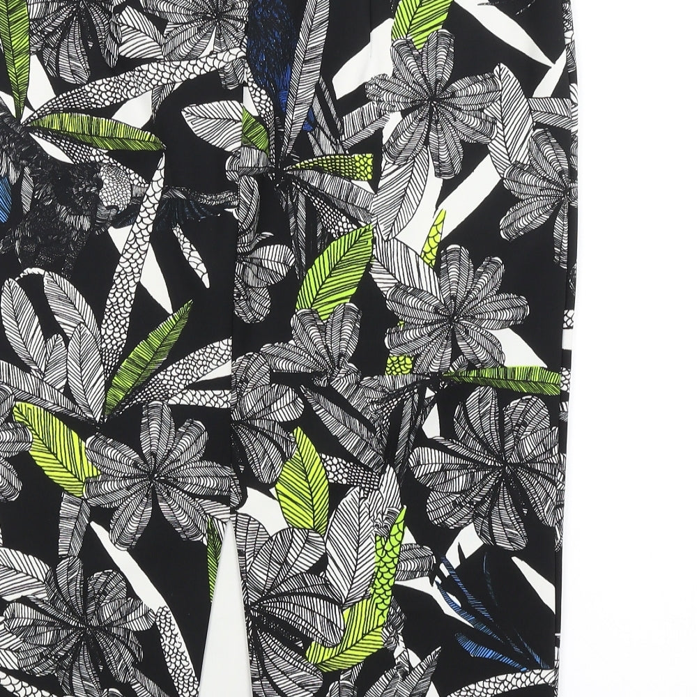 Papaya Womens Black Floral  Straight & Pencil Skirt Size 16
