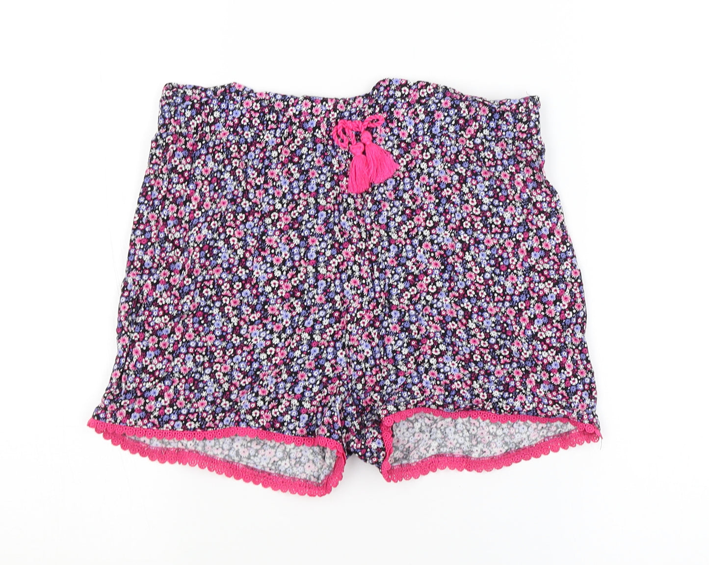 Primark Girls Purple Floral  Hot Pants Shorts Size 11-12 Years