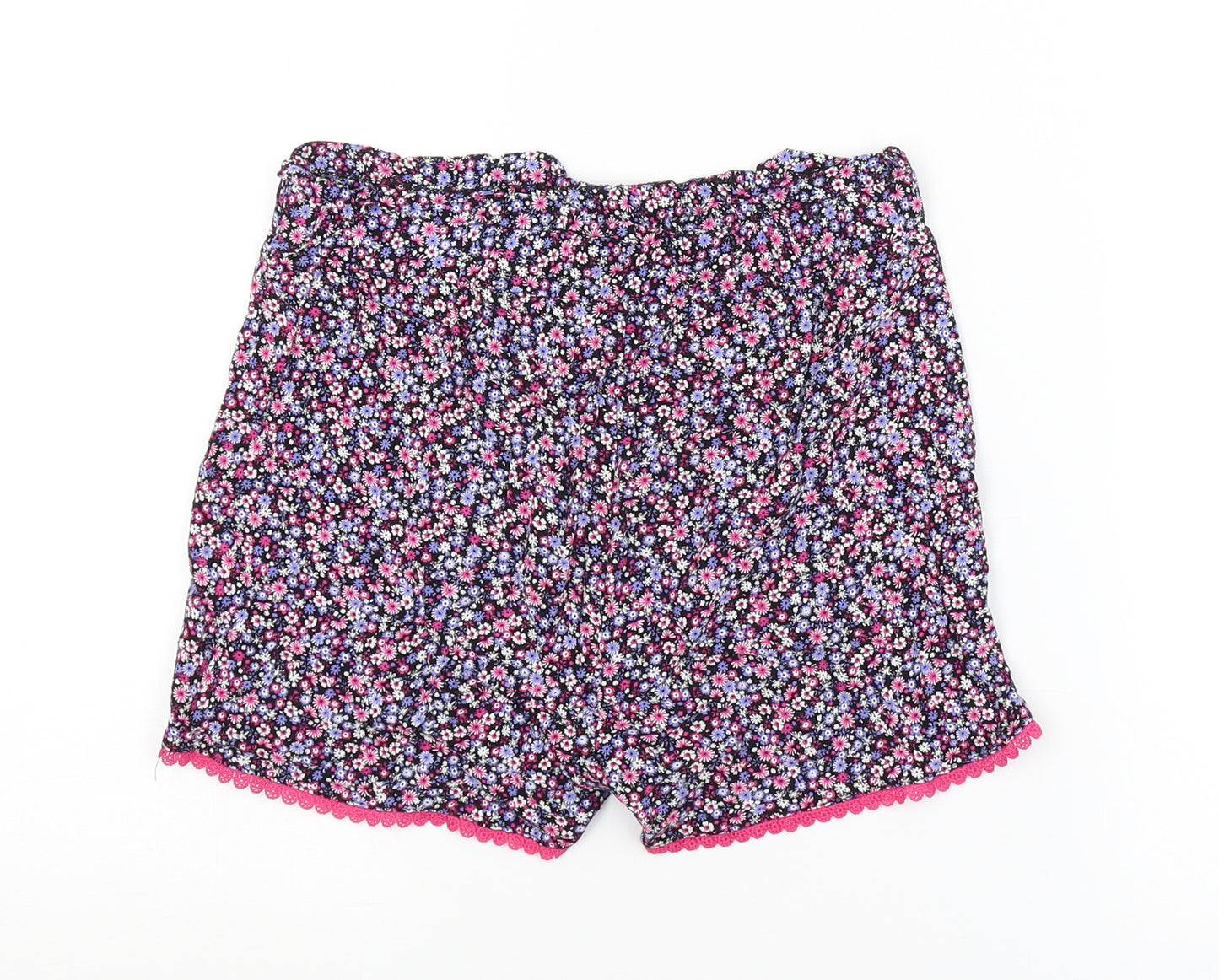 Primark Girls Purple Floral  Hot Pants Shorts Size 11-12 Years