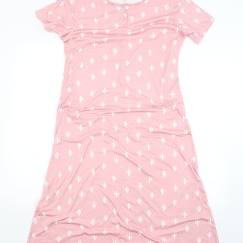 Preworn Womens Pink Geometric   Nightshirt Size S