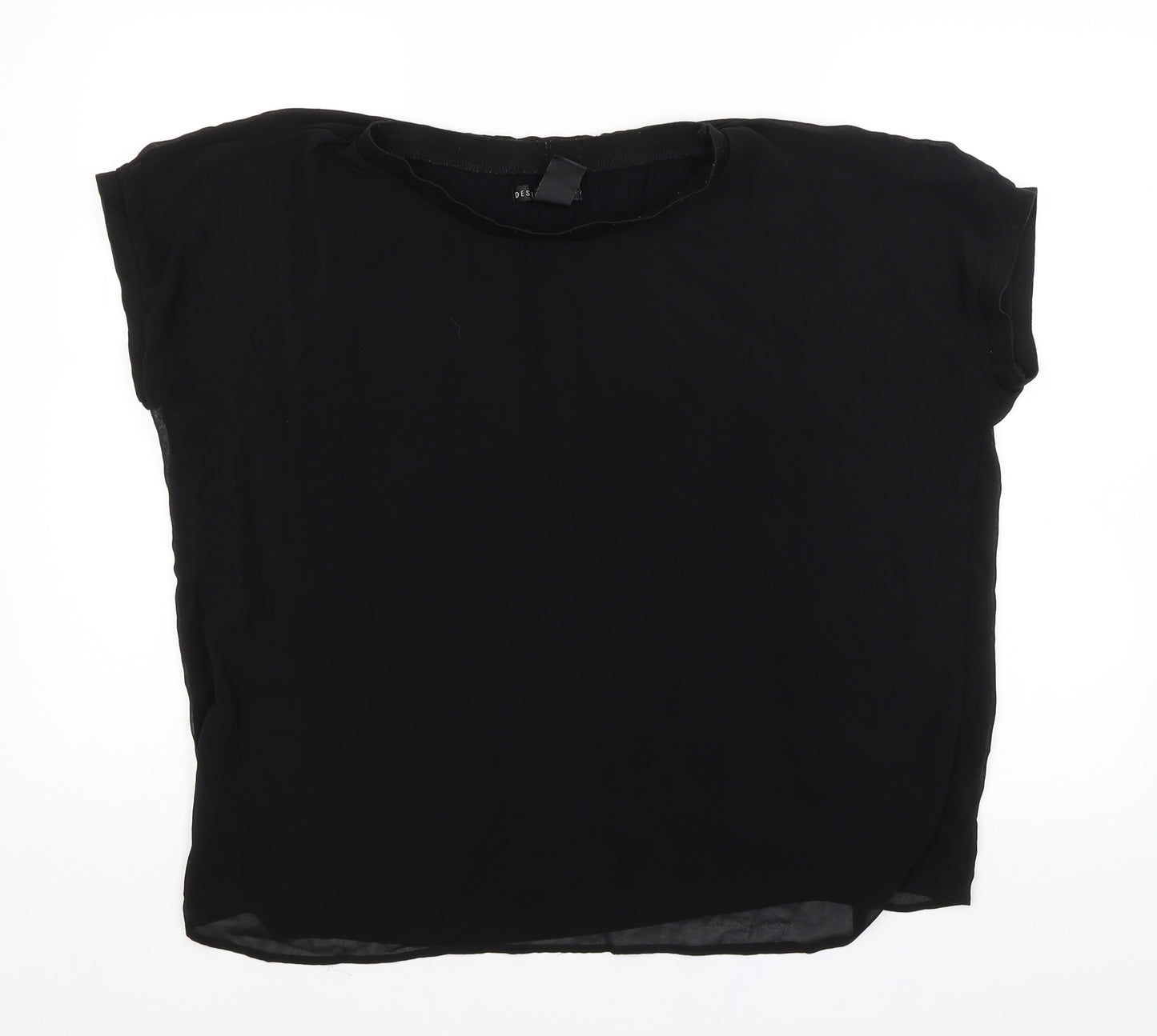 Preworn Womens Black   Basic Blouse Size 16