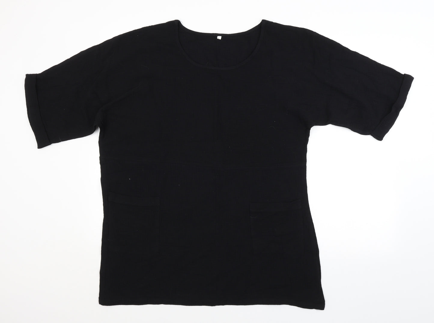 Preworn Womens Black   Basic Blouse Size XL