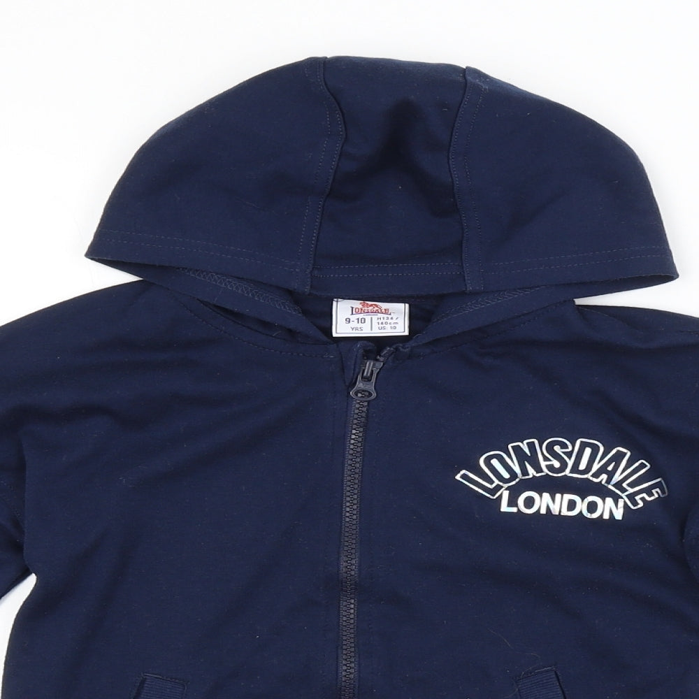 Lonsdale Boys Blue   Full Zip Hoodie Size 9-10 Years