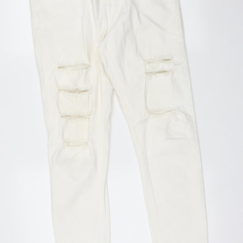 DENIM CO Womens White   Straight Jeans Size 12 L29 in