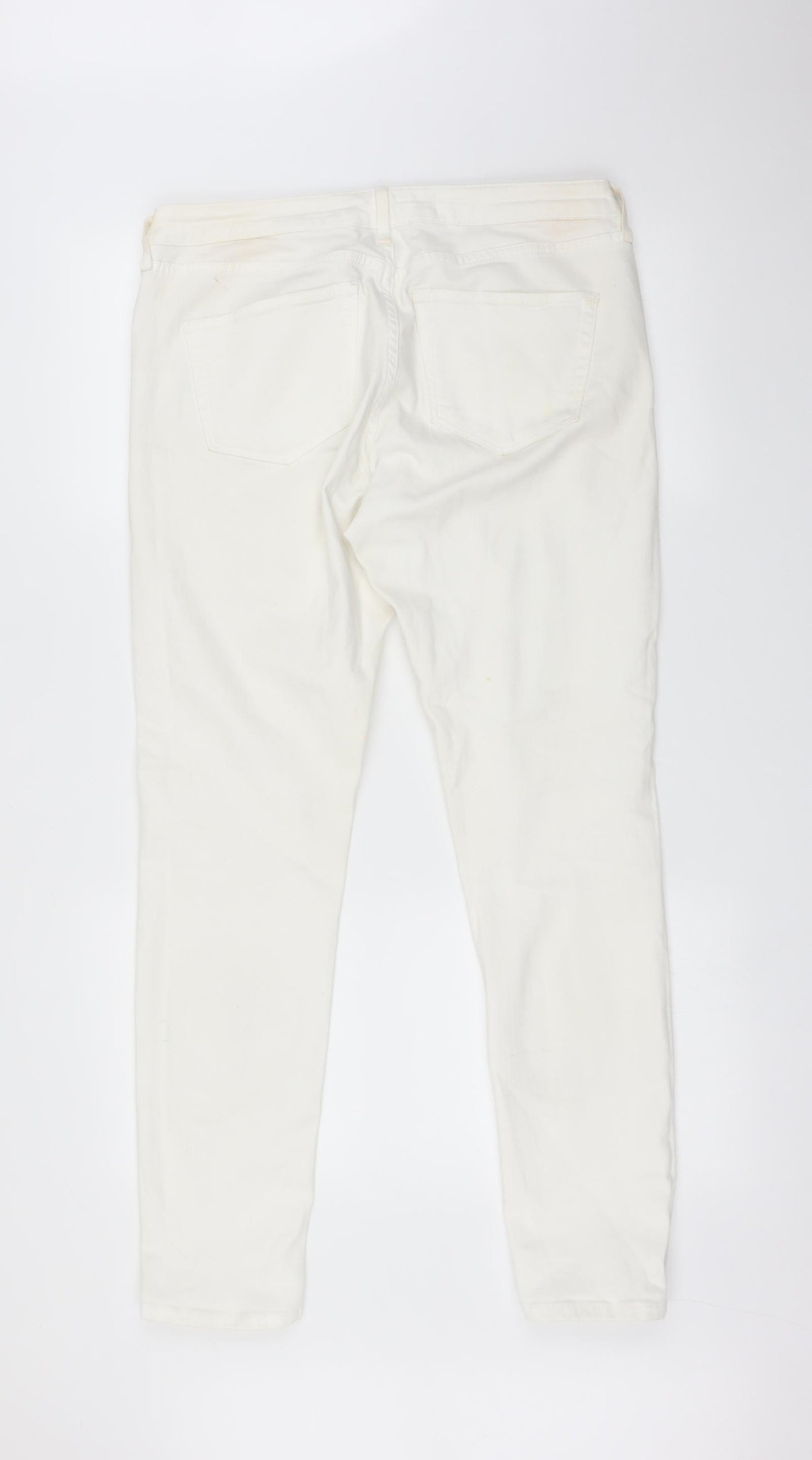 DENIM CO Womens White   Straight Jeans Size 12 L29 in