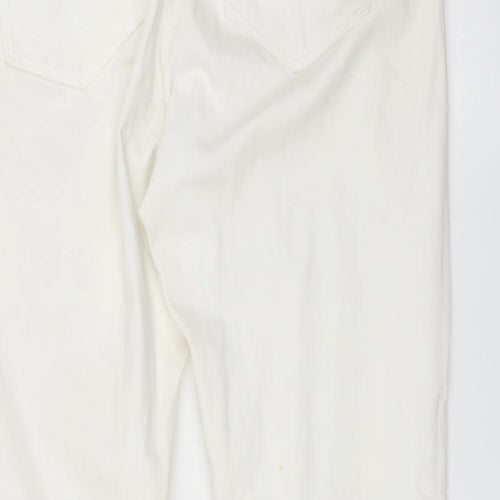 DENIM CO Womens White   Straight Jeans Size 12 L29 in