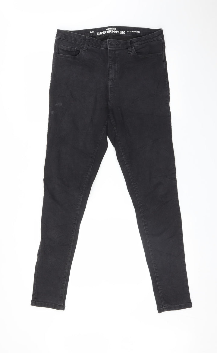 Clockhouse Womens Black Skinny Jeans Size 12 L29 in